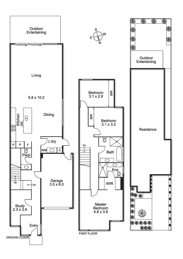 Floorplan of Homely townhouse listing, 28B Latham Street, Bentleigh East VIC 3165