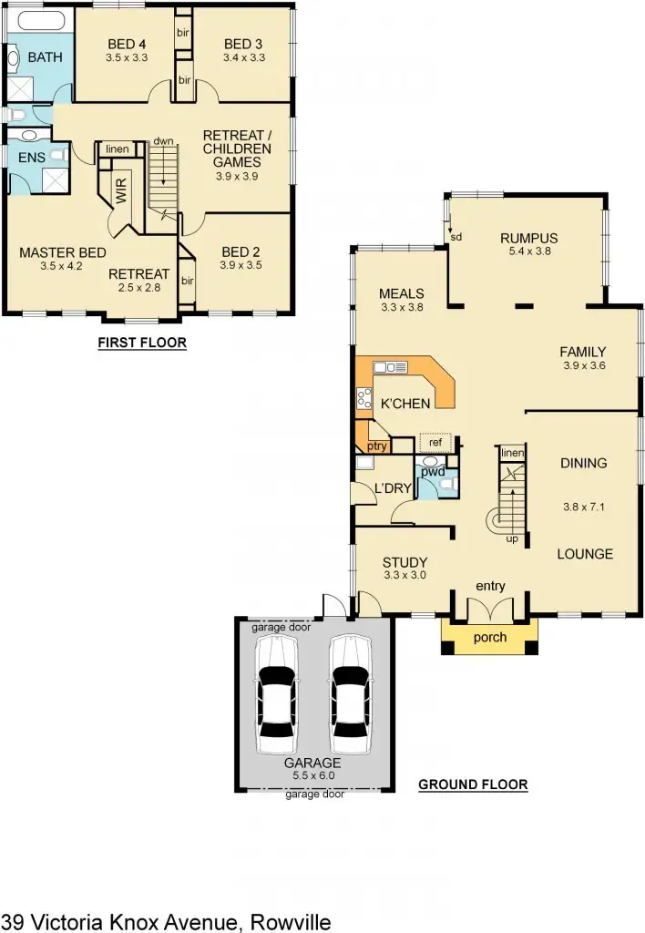 Floorplan of Homely house listing, 39 Victoria Knox Avenue, Rowville VIC 3178