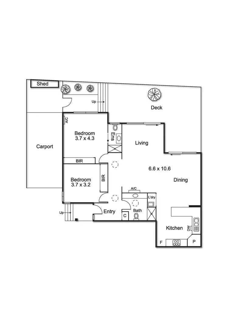 Floorplan of Homely townhouse listing, 2/348 Chesterville Road, Bentleigh East VIC 3165