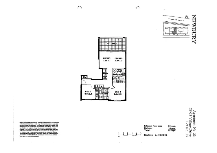 Floorplan of Homely apartment listing, 33/28-32 Village Drive, Breakfast Point NSW 2137