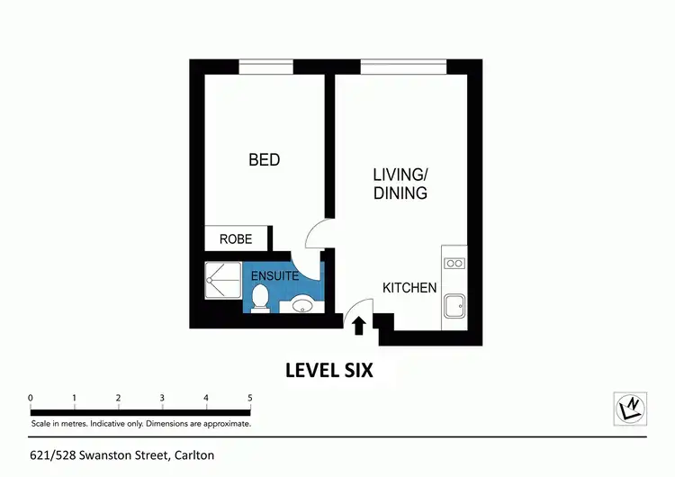 Floorplan of Homely apartment listing, 621/528 Swanston Street, Carlton VIC 3053