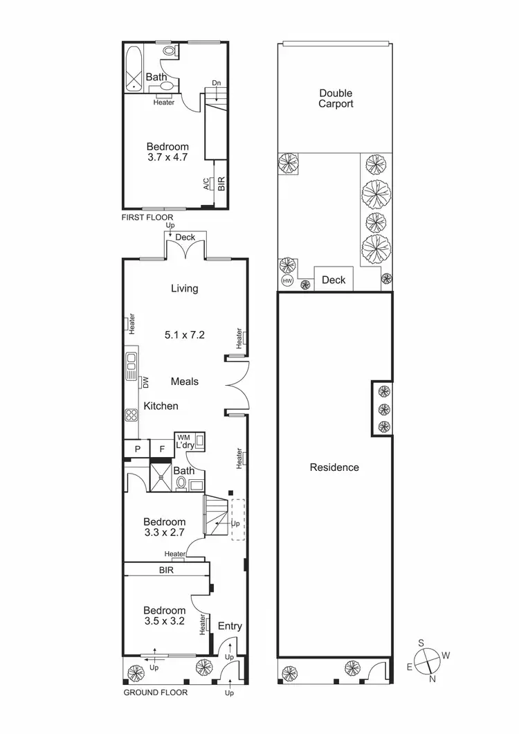 Floorplan of Homely townhouse listing, 55 Hope Street, Brunswick VIC 3056