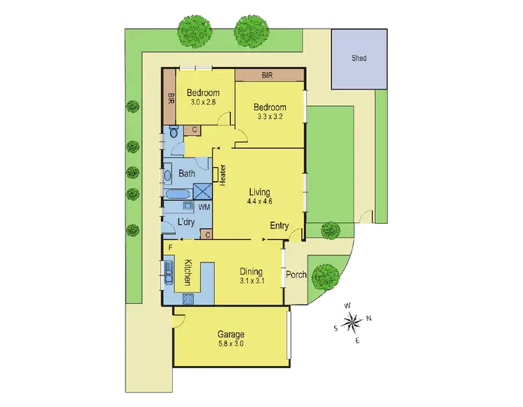 Floorplan of Homely unit listing, 3/9 Thear Street, East Geelong VIC 3219