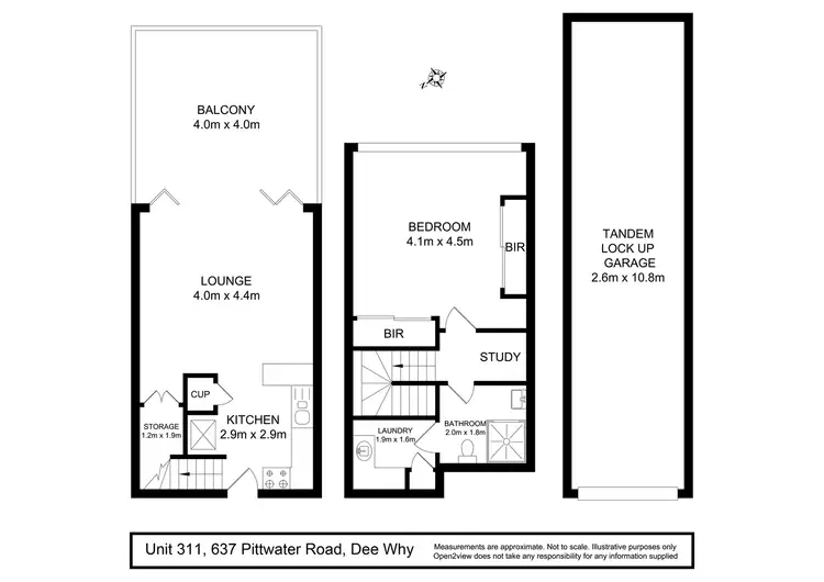 Floorplan of Homely unit listing, 311/637 Pittwater Road, Dee Why NSW 2099