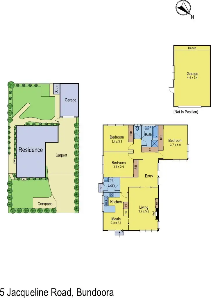 Floorplan of Homely house listing, 5 Jacqueline Road, Bundoora VIC 3083