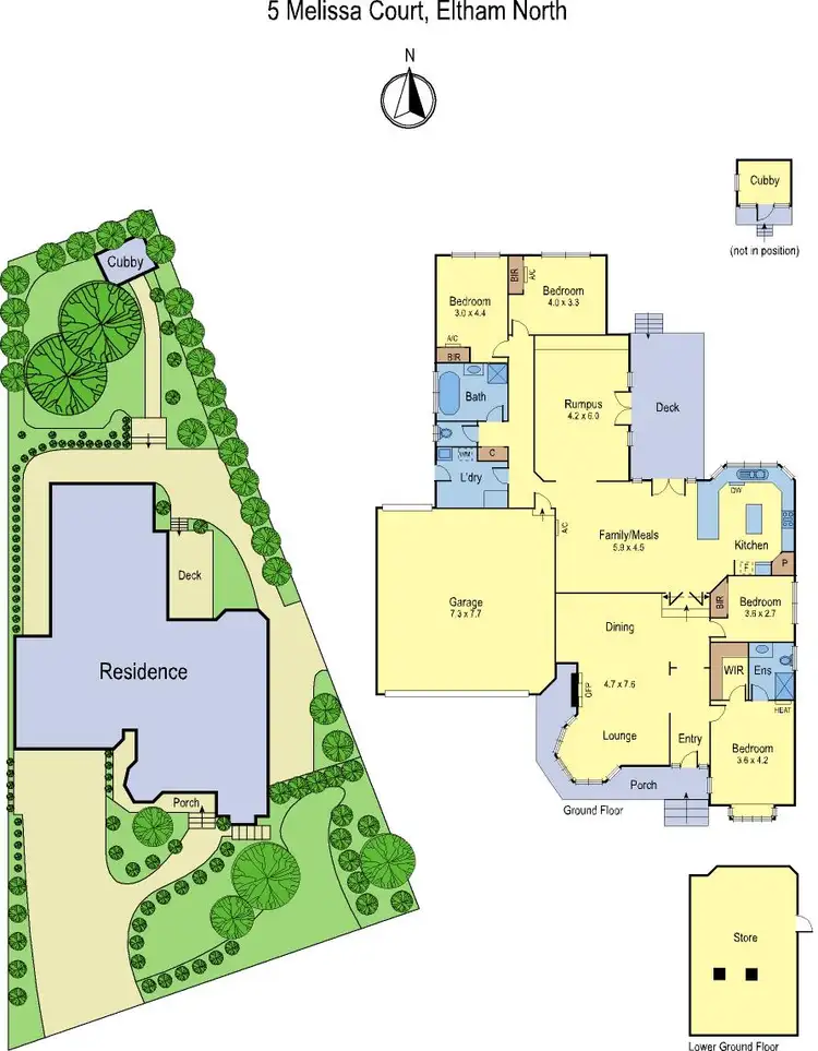 Floorplan of Homely house listing, 5 Melissa Court, Eltham North VIC 3095