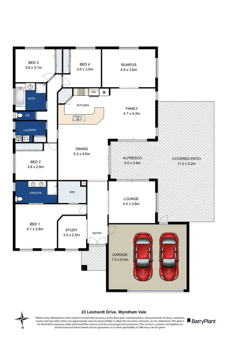 Floorplan of Homely house listing, 23 Leichardt Drive, Wyndham Vale VIC 3024