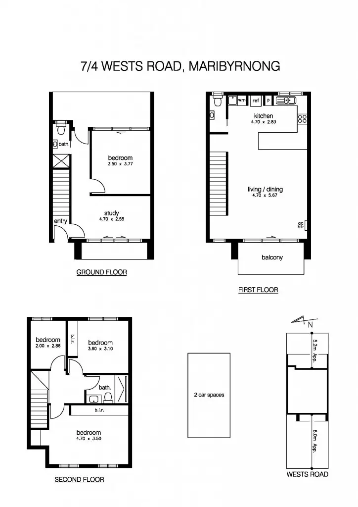 Floorplan of Homely townhouse listing, 7/4 Wests Road, Maribyrnong VIC 3032