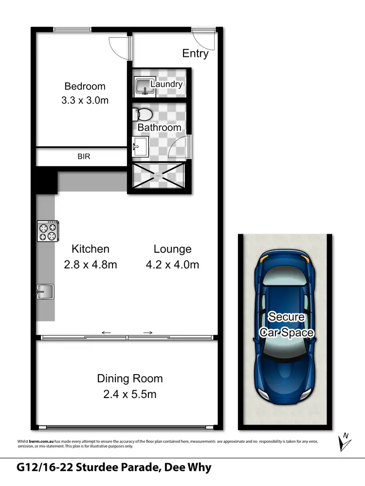 Floorplan of Homely unit listing, G12/16-22 Sturdee Parade, Dee Why NSW 2099