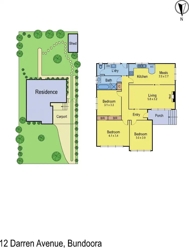 Floorplan of Homely house listing, 12 Darren Avenue, Bundoora VIC 3083