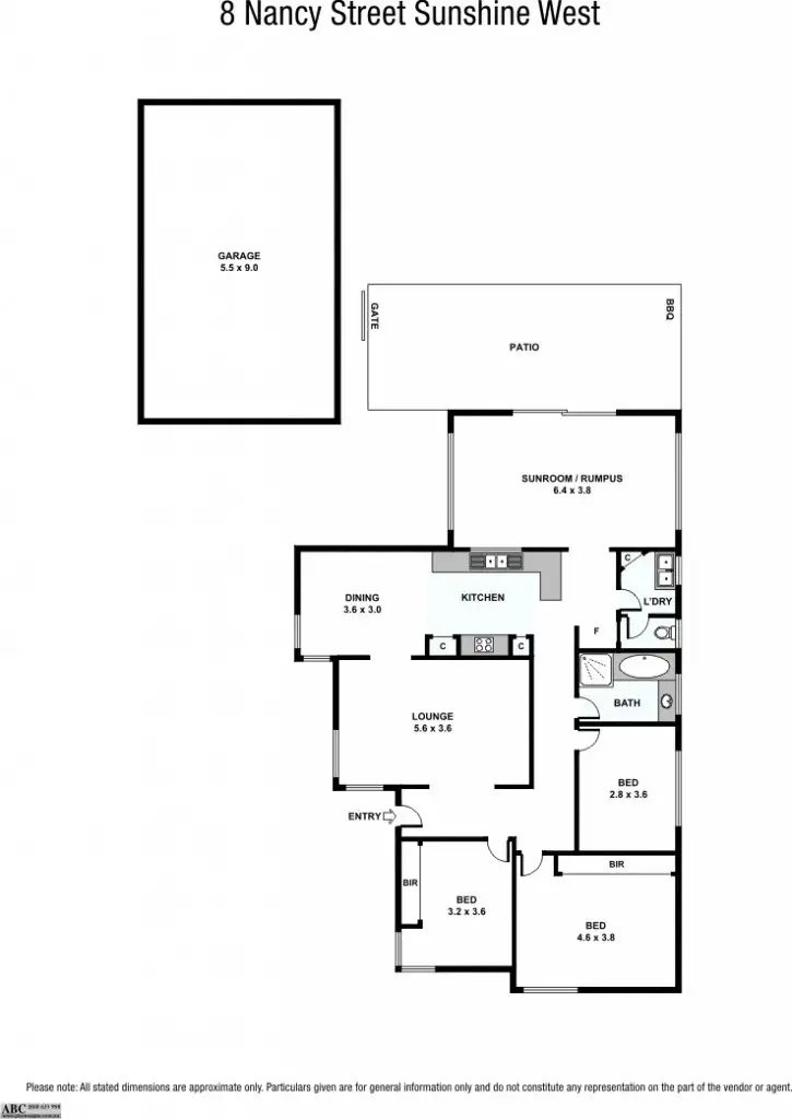 Floorplan of Homely house listing, 8 Nancy Street, Sunshine West VIC 3020