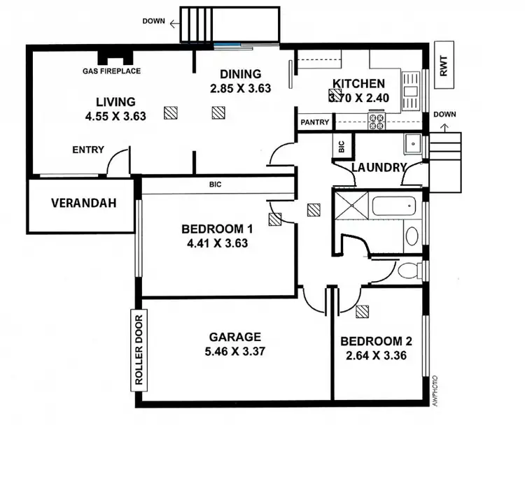 Floorplan of Homely unit listing, 8/122 L'Estrange Street, Glenunga SA 5064