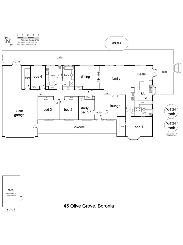 Floorplan of Homely house listing, 45 Olive Grove, Boronia VIC 3155