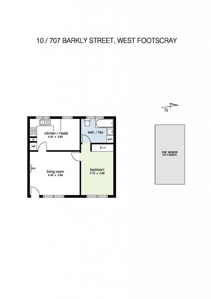Floorplan of Homely apartment listing, 10/707 Barkly Street, West Footscray VIC 3012