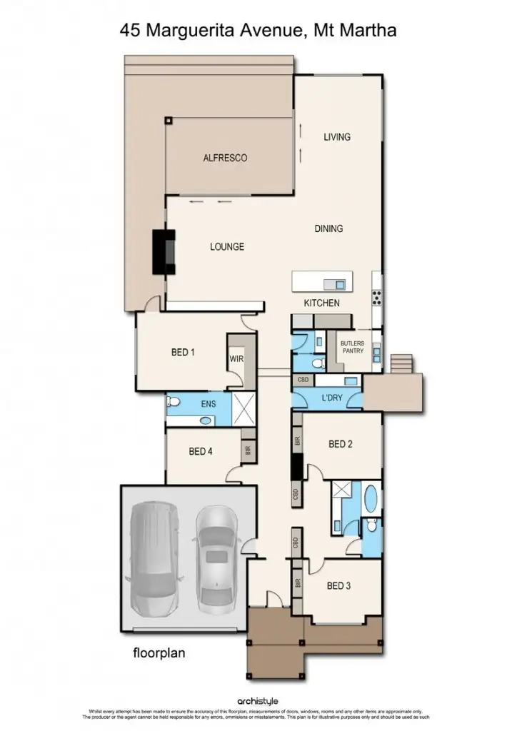 Floorplan of Homely house listing, 45 Marguerita Avenue, Mount Martha VIC 3934