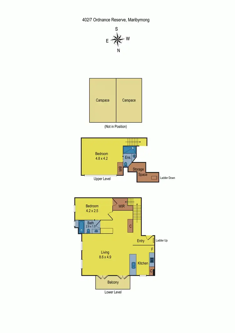 Floorplan of Homely apartment listing, 402/7 Ordnance Reserve, Maribyrnong VIC 3032