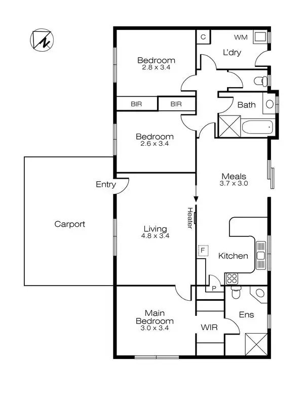 Floorplan of Homely house listing, 53 McNulty Drive, Wendouree VIC 3355