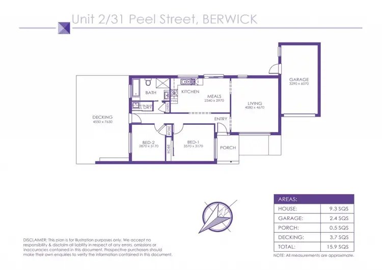 Floorplan of Homely unit listing, 2/31 Peel Street, Berwick VIC 3806