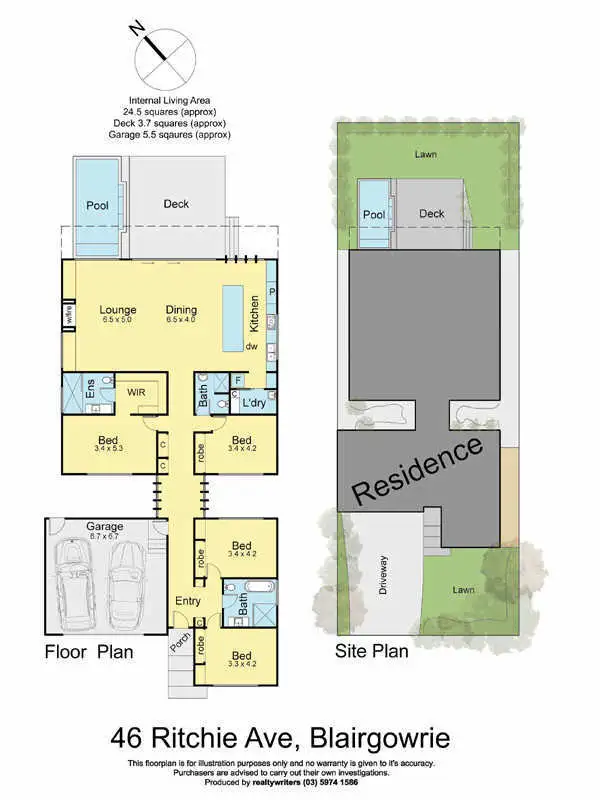 Floorplan of Homely house listing, 46 Ritchie Avenue, Blairgowrie VIC 3942