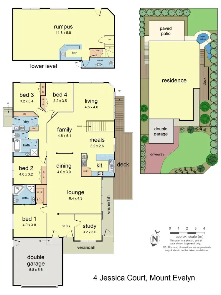 Floorplan of Homely house listing, 4 Jessica Court, Mount Evelyn VIC 3796