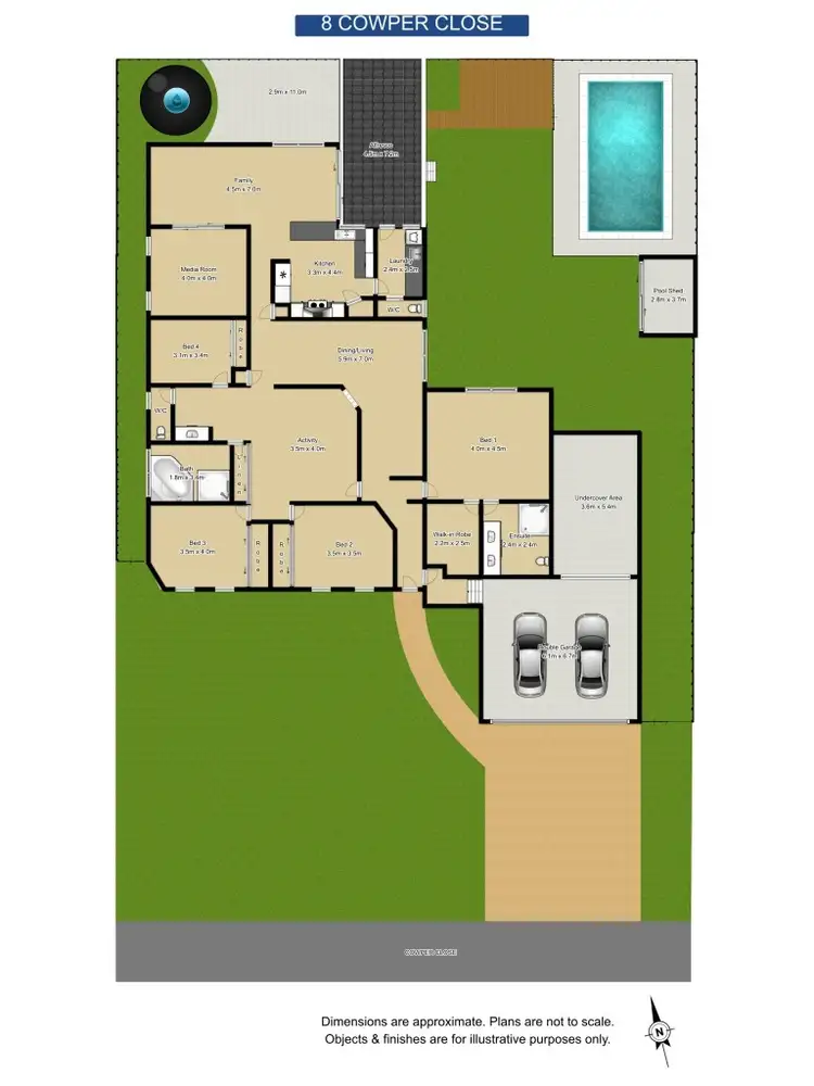 Floorplan of Homely house listing, 8 Cowper Close, Grafton NSW 2460