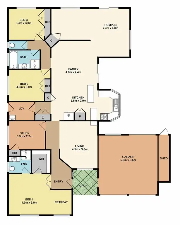 Floorplan of Homely house listing, 5 Mudlark Road, Whittlesea VIC 3757