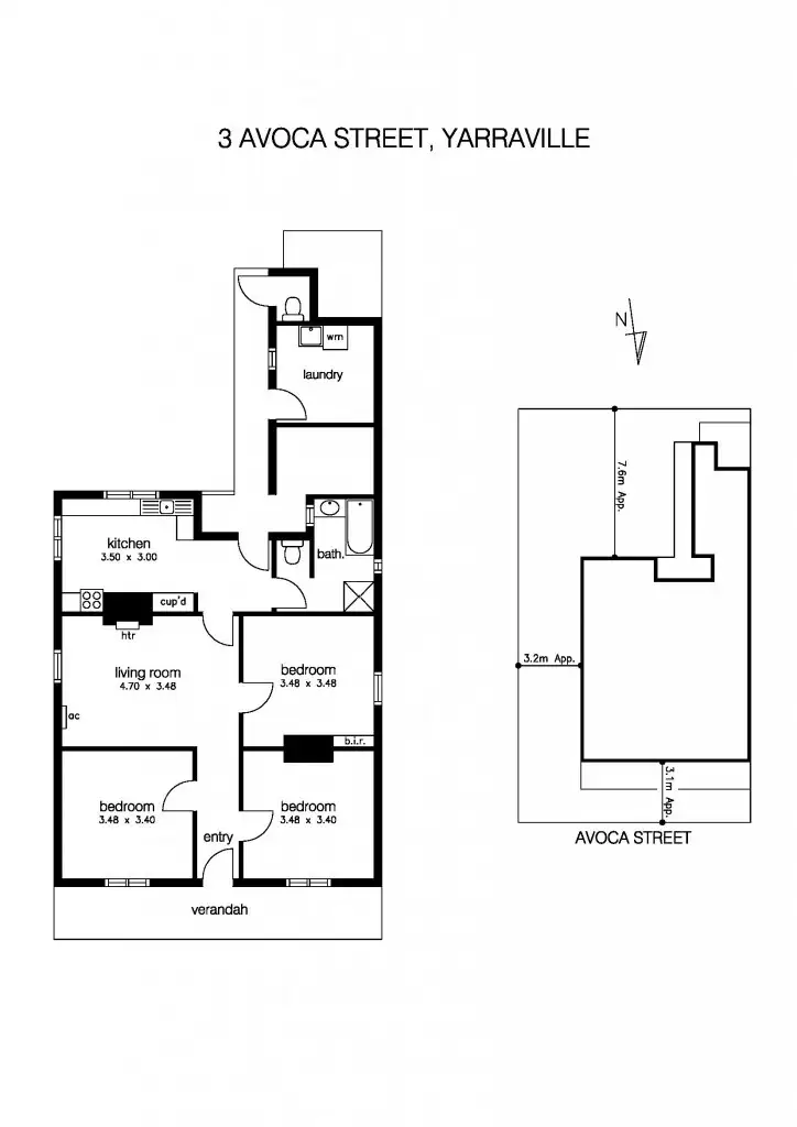 Floorplan of Homely house listing, 3 Avoca Street, Yarraville VIC 3013