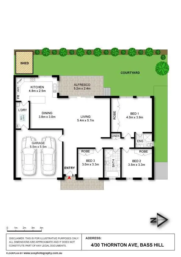 Floorplan of Homely apartment listing, 4/30 Thornton Avenue, Georges Hall NSW 2198