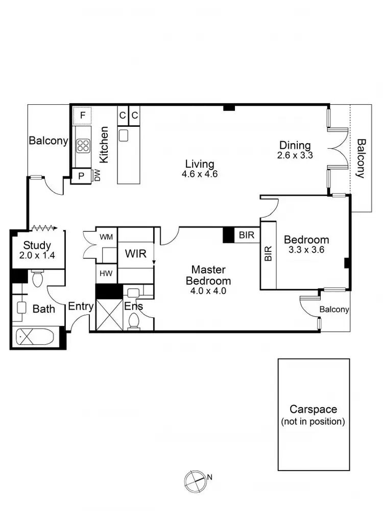 Floorplan of Homely apartment listing, 101/334 Toorak Road, South Yarra VIC 3141