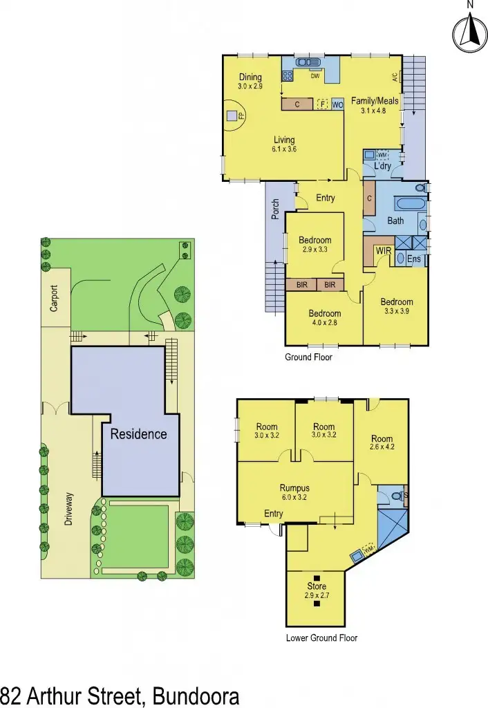 Floorplan of Homely house listing, 82 Arthur Street, Bundoora VIC 3083