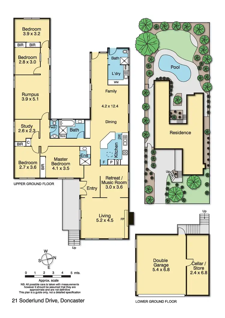 Floorplan of Homely house listing, 21 Soderlund Drive, Doncaster VIC 3108
