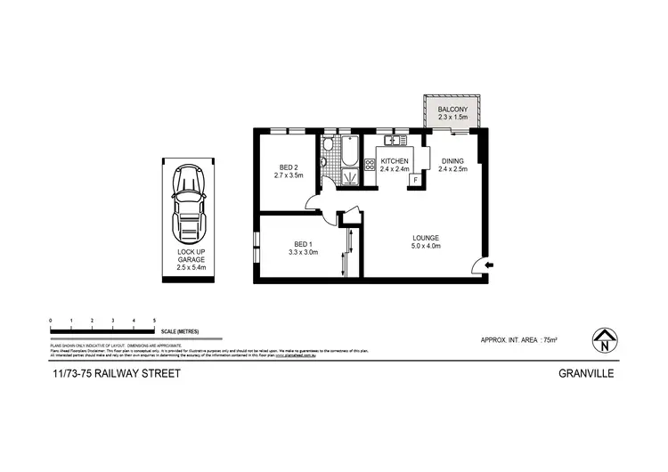 Floorplan of Homely unit listing, 11/73-75 Railway Street, Granville NSW 2142