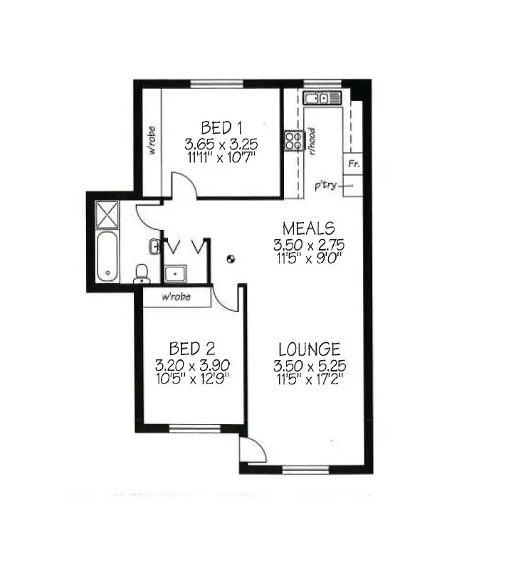 Floorplan of Homely apartment listing, 32/12-26 Willcox Street, Adelaide (cbd) SA 5000