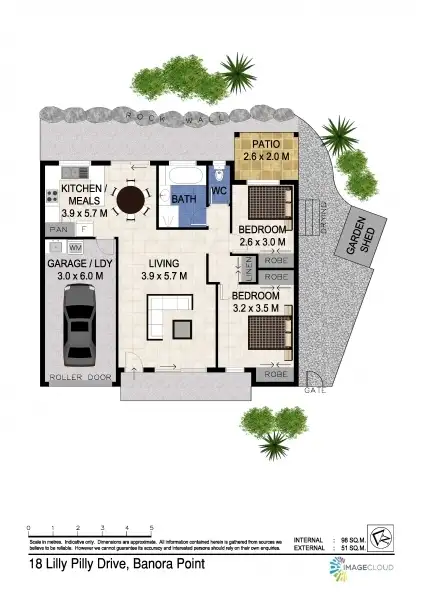 Floorplan of Homely semi-detached listing, 18 Lillypilly Drive, Banora Point NSW 2486