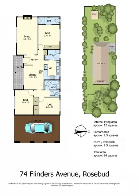 Floorplan of Homely house listing, 74 Flinders Avenue, Rosebud VIC 3939