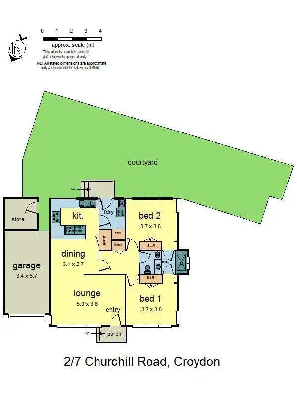 Floorplan of Homely unit listing, 2/7 Churchill Road, Croydon VIC 3136