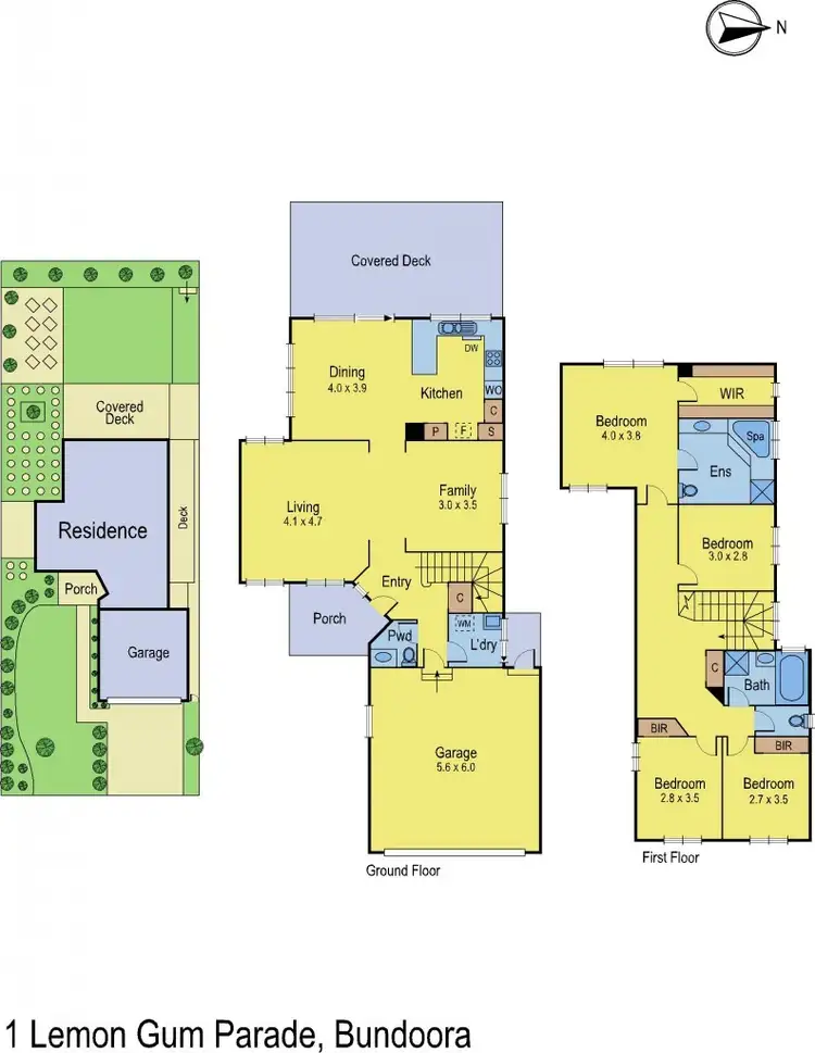 Floorplan of Homely house listing, 1 Lemon Gum Parade, Bundoora VIC 3083