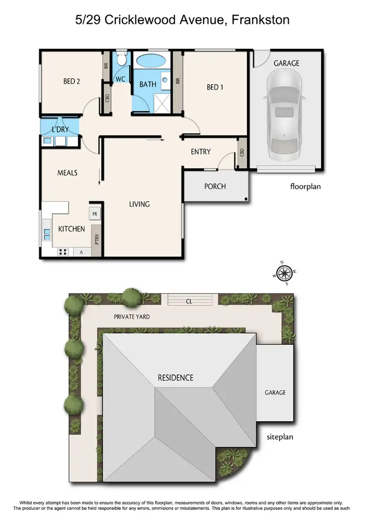 Floorplan of Homely unit listing, 5/29 Cricklewood Avenue, Frankston VIC 3199