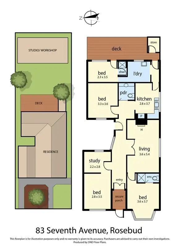 Floorplan of Homely house listing, 83 Seventh Avenue, Rosebud VIC 3939