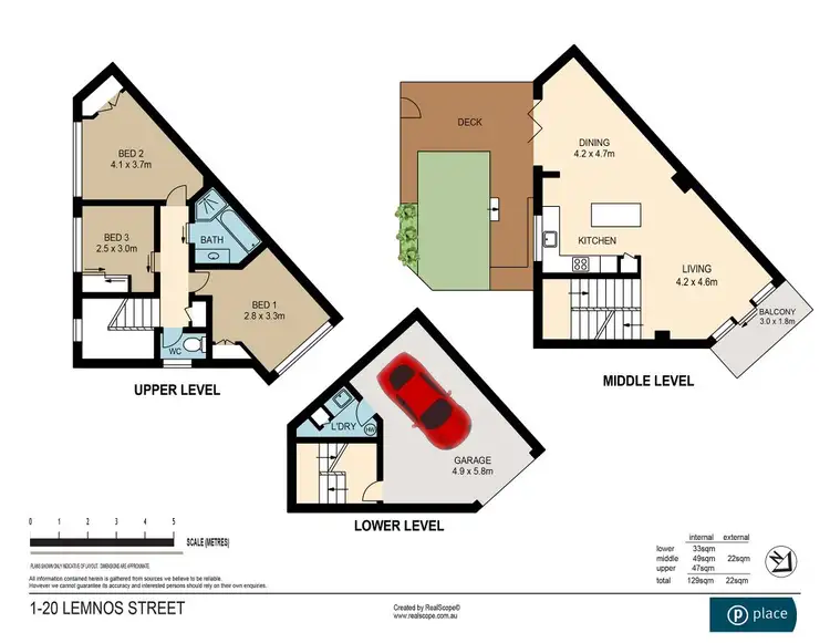 Floorplan of Homely townhouse listing, 1/20 Lemnos Street, Red Hill QLD 4059
