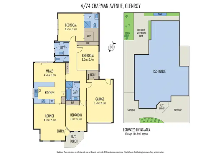 Floorplan of Homely unit listing, 4/74 Chapman Avenue, Glenroy VIC 3046