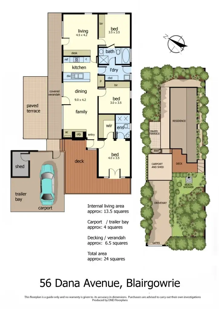 Floorplan of Homely house listing, 56 Dana Avenue, Blairgowrie VIC 3942