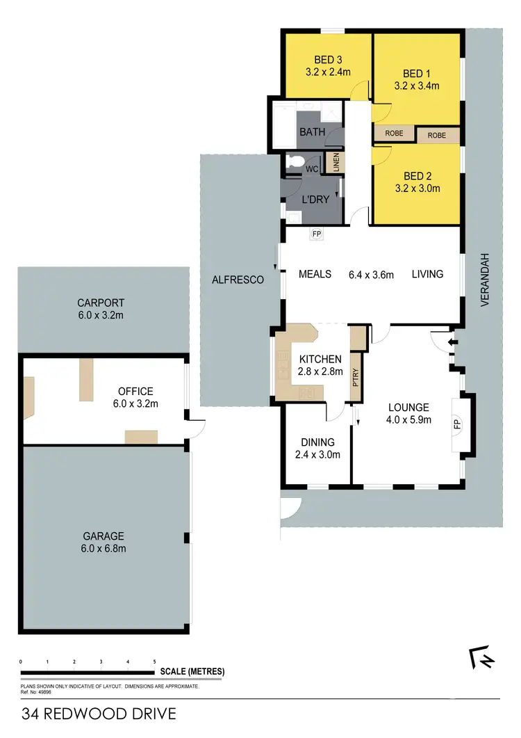 Floorplan of Homely house listing, 34 Redwood Drive, Strathfieldsaye VIC 3551