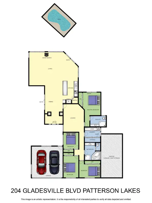 Floorplan of Homely house listing, 204 Gladesville Boulevard, Patterson Lakes VIC 3197