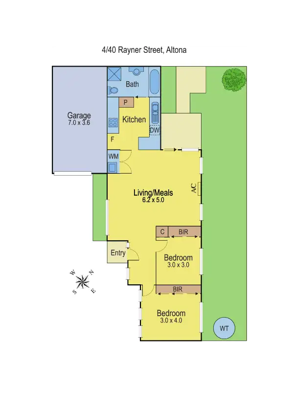Floorplan of Homely townhouse listing, 4/40 Rayner Street, Altona VIC 3018