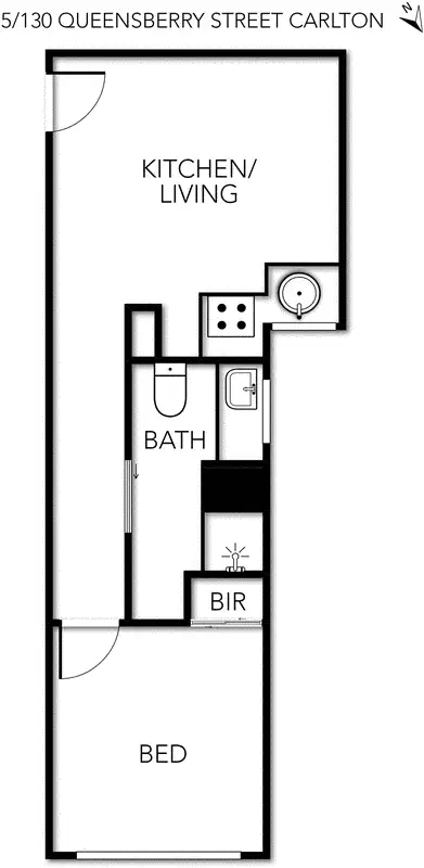 Floorplan of Homely apartment listing, 5/130 Queensberry Street, Carlton VIC 3053