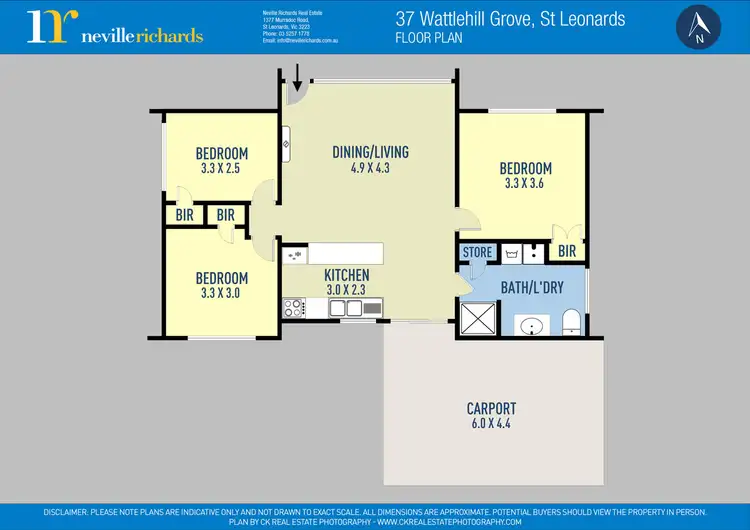 Floorplan of Homely unit listing, 1/37 Wattlehill Grove, St Leonards VIC 3223