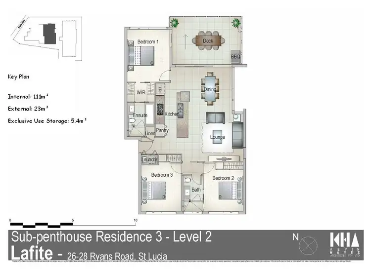 Floorplan of Homely apartment listing, 3/26 Ryans Road, St Lucia QLD 4067