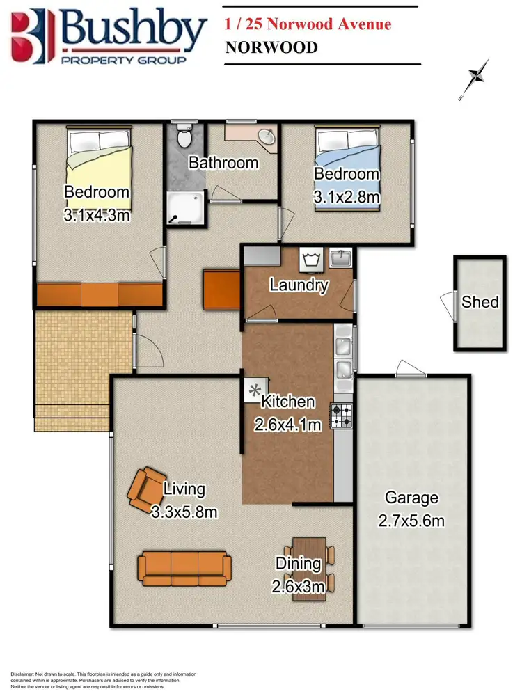Floorplan of Homely house listing, 1/25 Norwood Avenue, Norwood TAS 7250