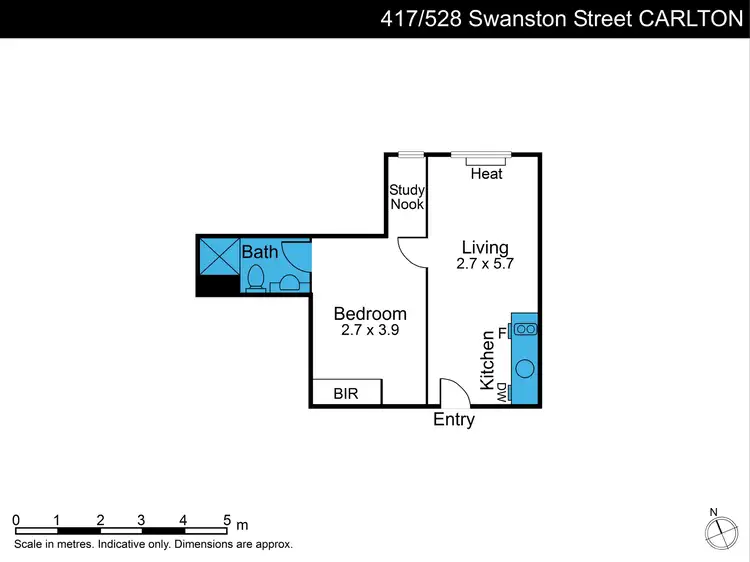 Floorplan of Homely apartment listing, 417/528 Swanston Street, Carlton VIC 3053